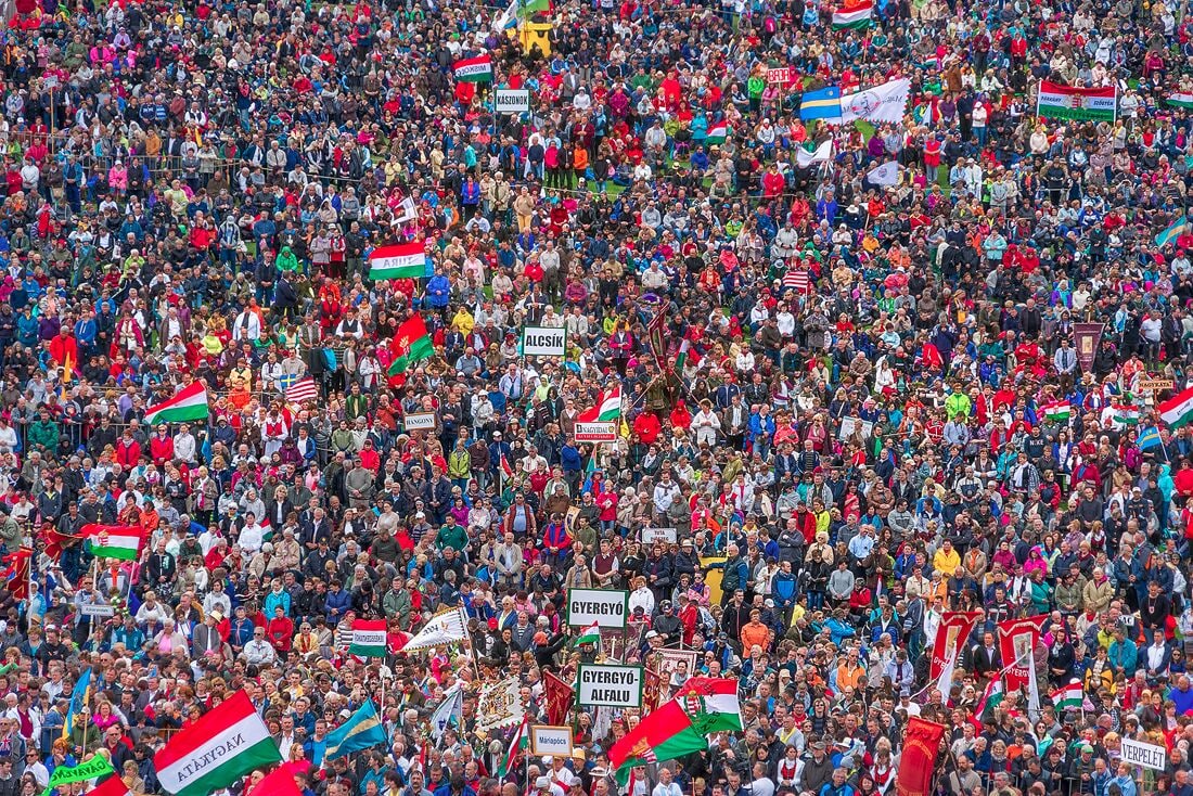Sumuleu Ciuc pilgrimage is the largest in southern Europe with pilgrims numbering up to 250,000.  #alwayswanderlust

Read more: http://www.alwayswanderlust.com/a-pilgrimage-in-harghitas-csiksomlyo/