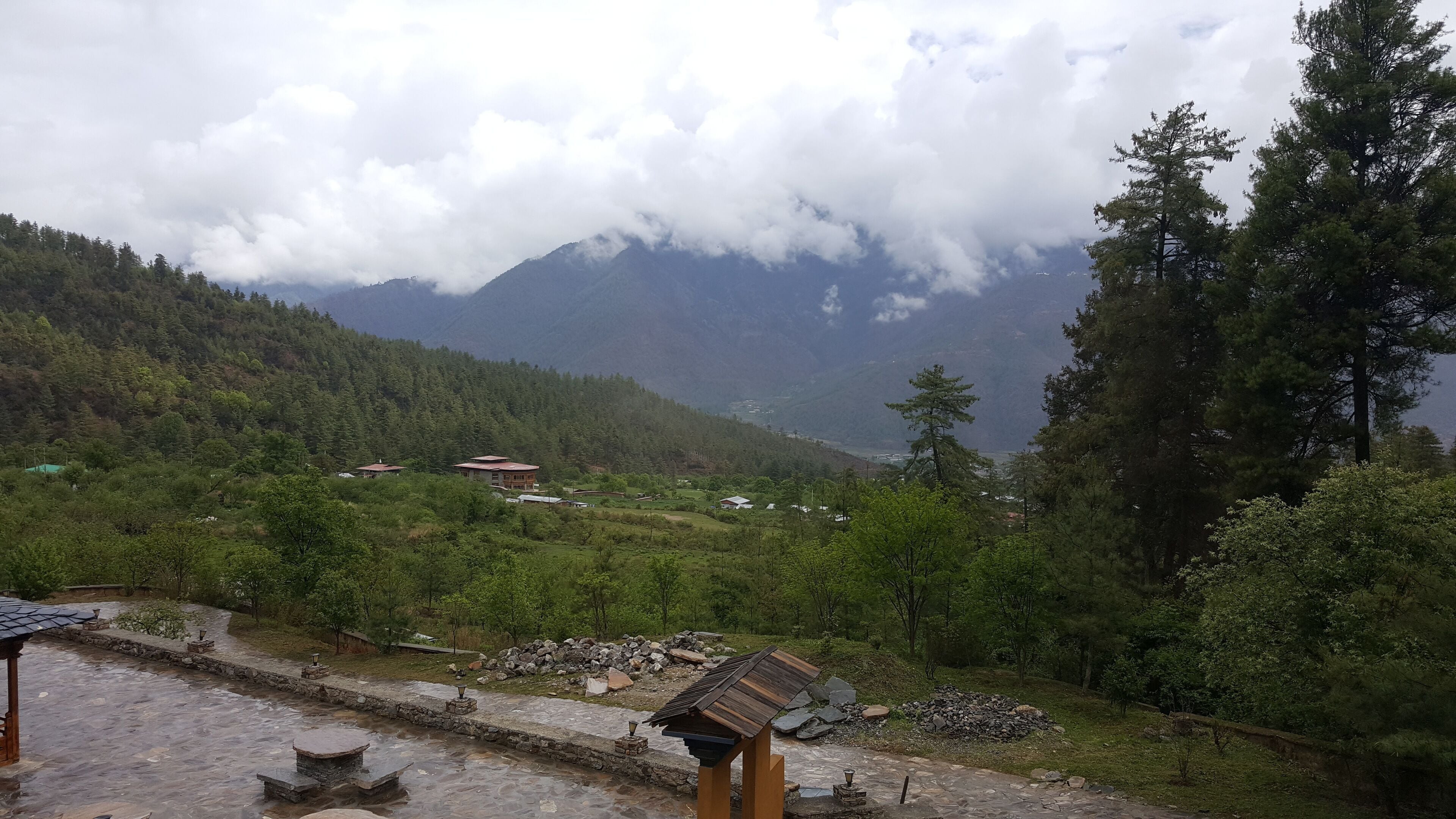 the view of the beautiful Himalayan mountains from my Hotel room. 