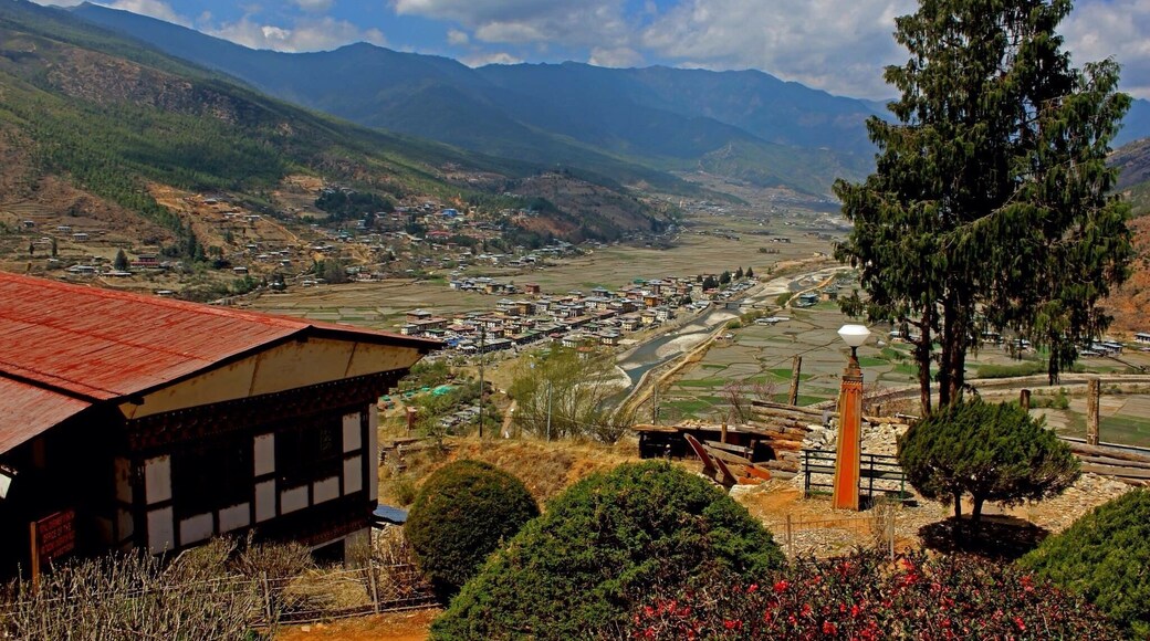 Paro town overview from national museum of Bhutan..
#bhutan #paro #city #himalayas