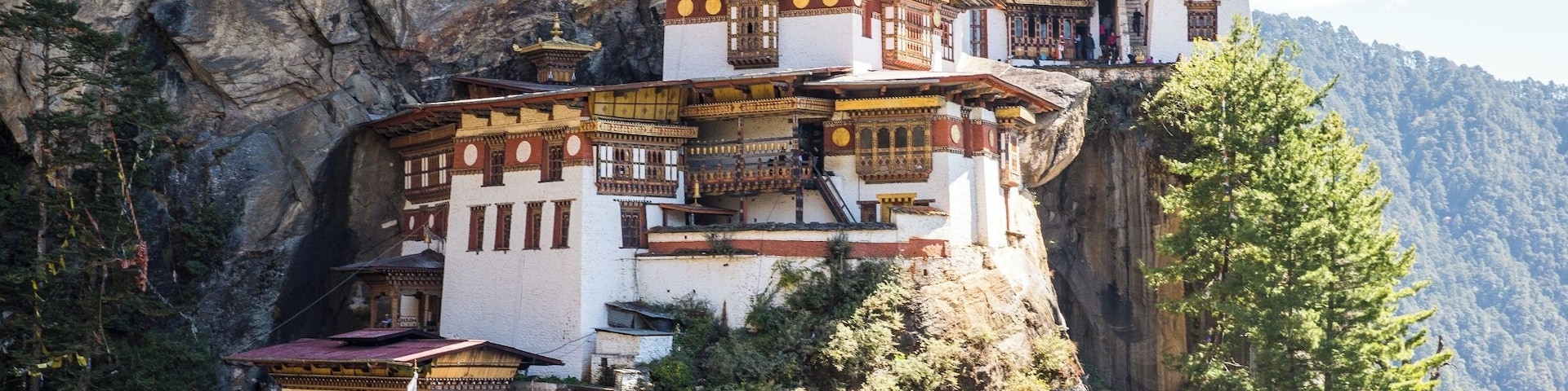 Hiking to the Tiger's Nest is one of the best experiences in Bhutan. It takes several hours to hike up the mountainside to this viewpoint of the Tiger's Nest. You are also allowed to enter the monastery and do a little exploring. We were in Bhutan in October and the weather was perfect...cool, clear days with hardly a cloud in the sky. For more on Bhutan, click here: http://www.earthtrekkers.com/bhutan-land-thunder-dragon/