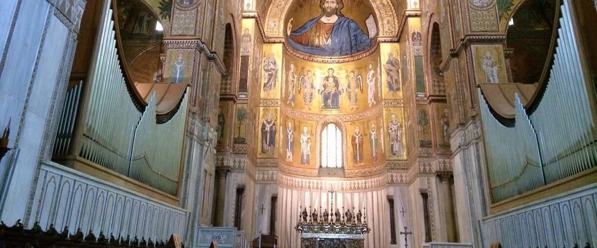 Awesome interior inside Cathedral of Monreale