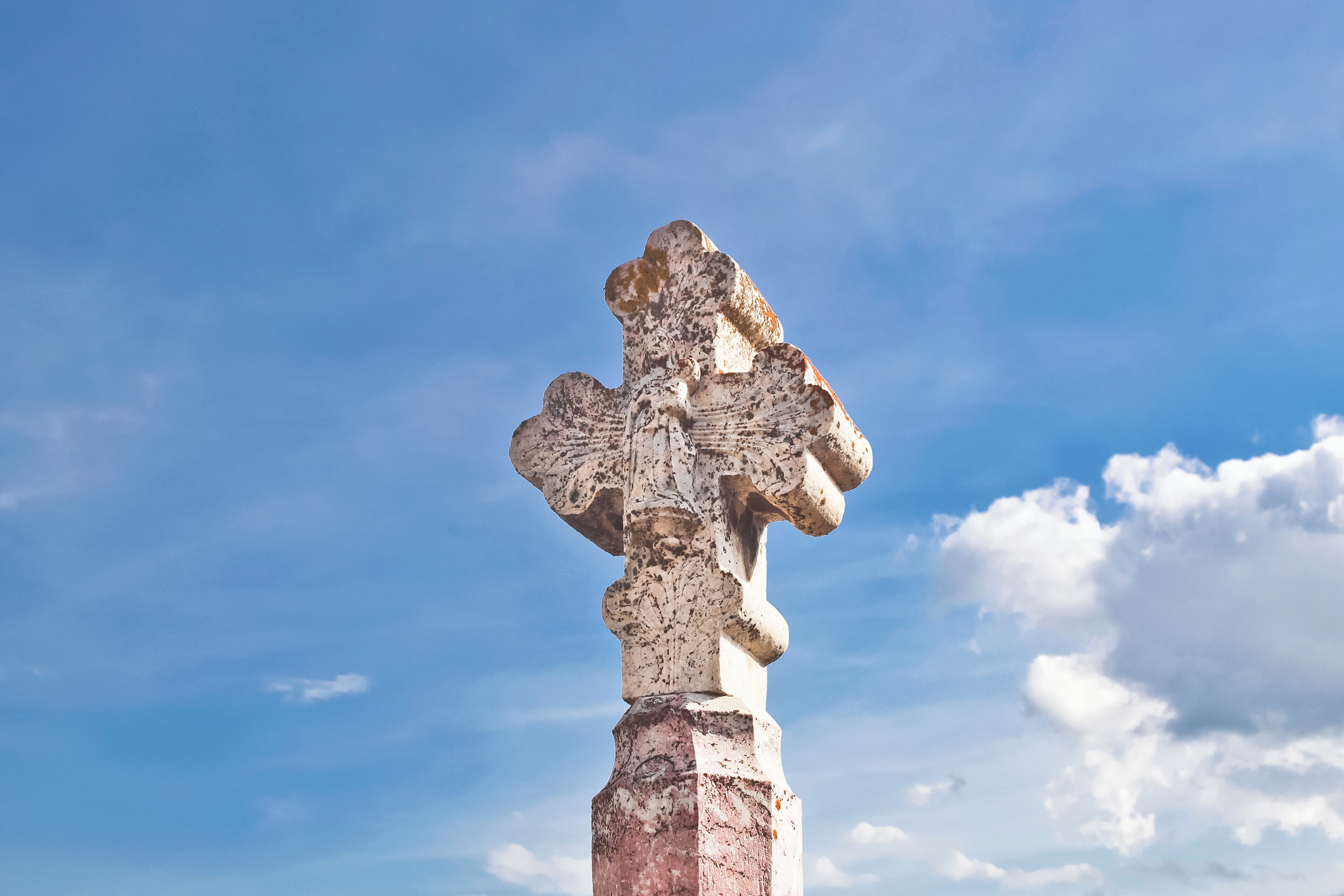 Back of the cemetery cross, Vinça, France