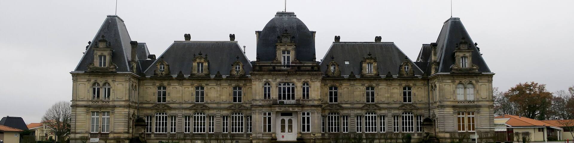 Castle of Dulamon in Blanquefort, Gironde, France. Today it's the public school of the village.