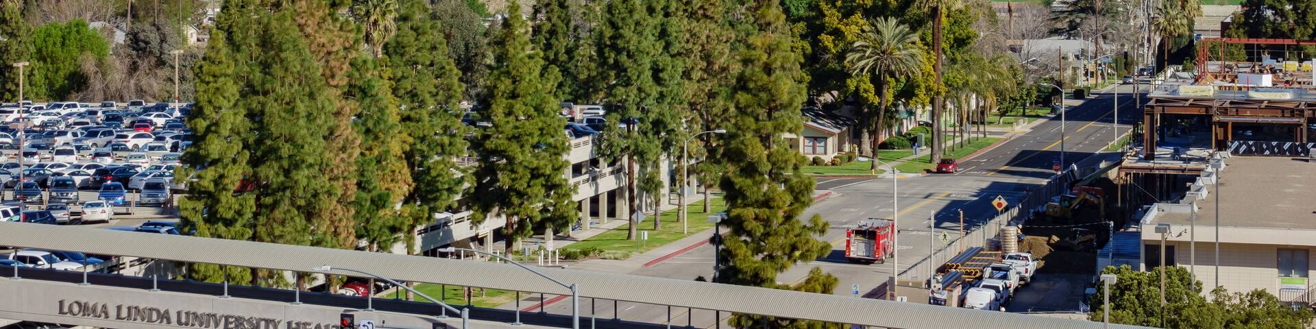 Aerial view of Loma Linda cityscape