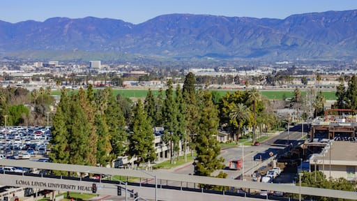 Aerial view of Loma Linda cityscape
