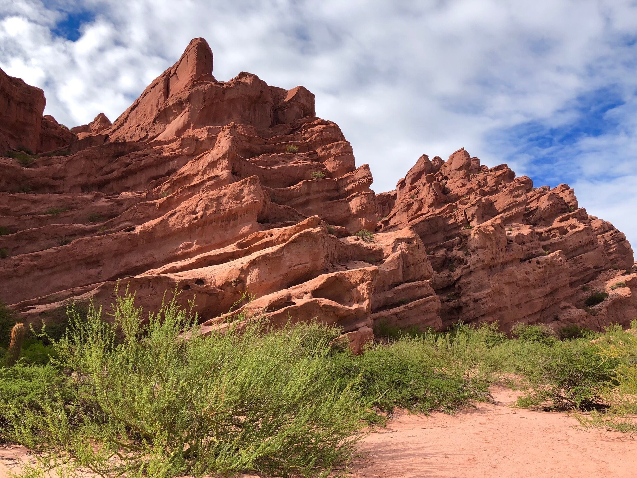 Beautiful rock formations along route 68 from Cafayate to Salta 