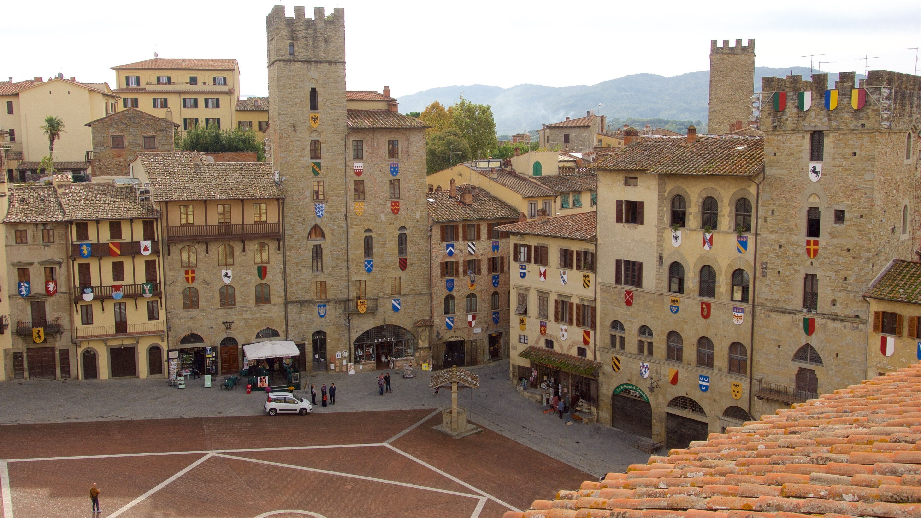 Arezzo bevat een klein stadje of dorpje