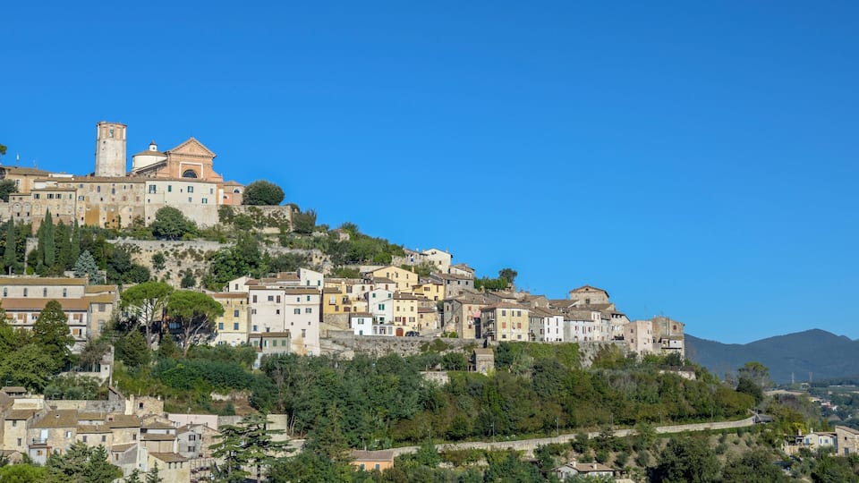 Amelia, Umbria, Italy. Medieval village on the hill