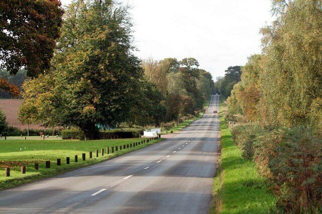 The road by Thoresby Hall