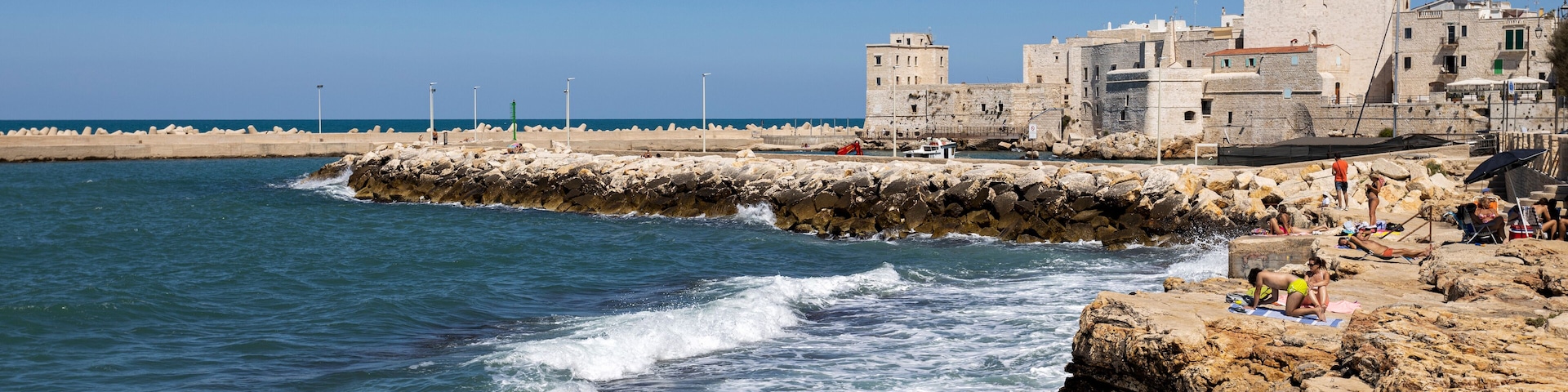 GIOVINAZZO, ITALY, JULY 10, 2022 - View of the fishing village of Giovinazzo, province of Bari, Puglia, Italy