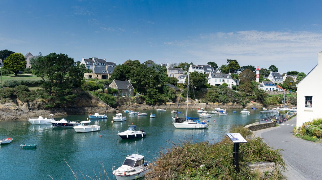 panorama view of the picturesque Port de Doelan village and harbor in Brittany