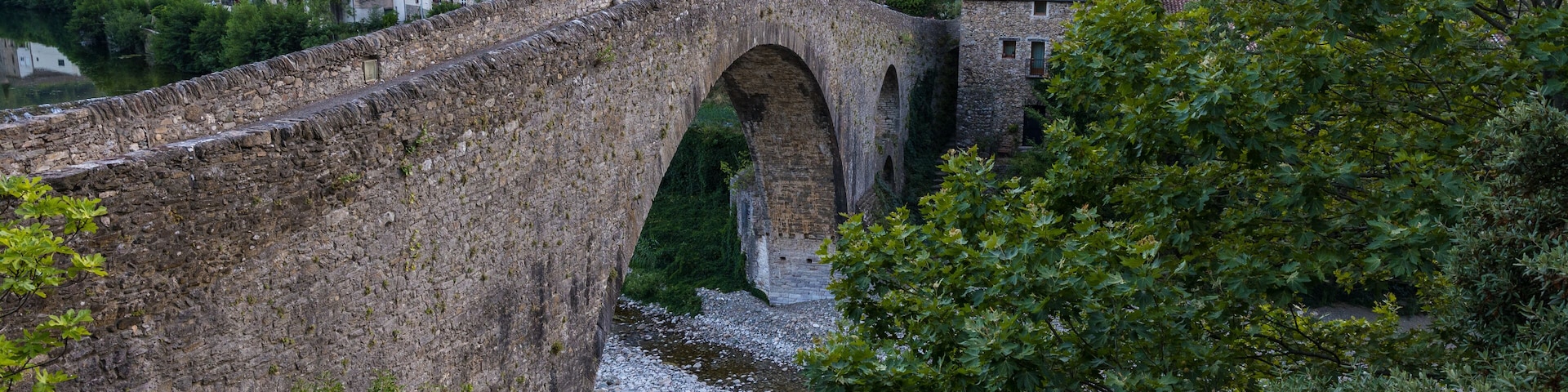 Pont du Diable d'Olargues au coucher du soleil