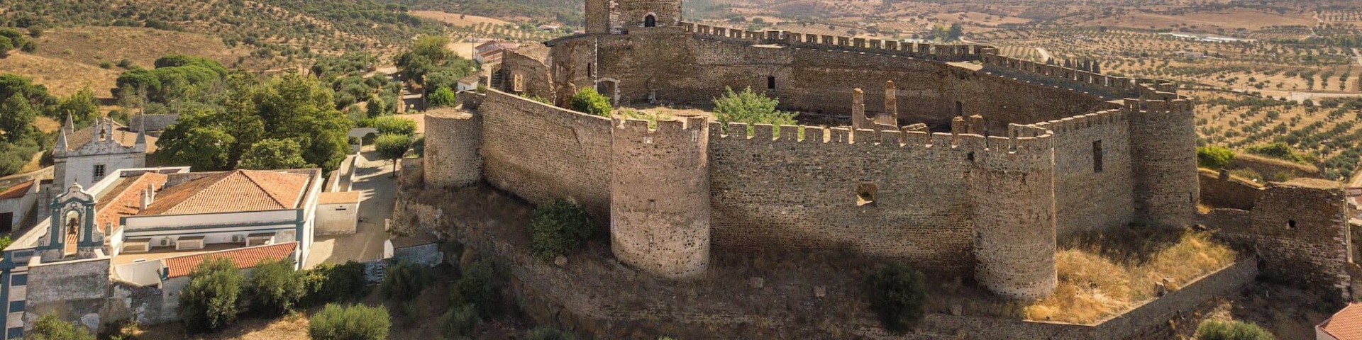 The castle was built in the Gothic style and has a heptagonal shape, the walls are reinforced with round towers at the corners.