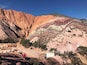 The top attraction of the cute village of Purmamarca in the UNESCO quebrada de Humahuaca is the mountain of the seven colours as seen on this picture.
This particular picture was taken at a little hill in front of it, where currently an entrance fee of 10 ARG$ is charges (about 25 cent).