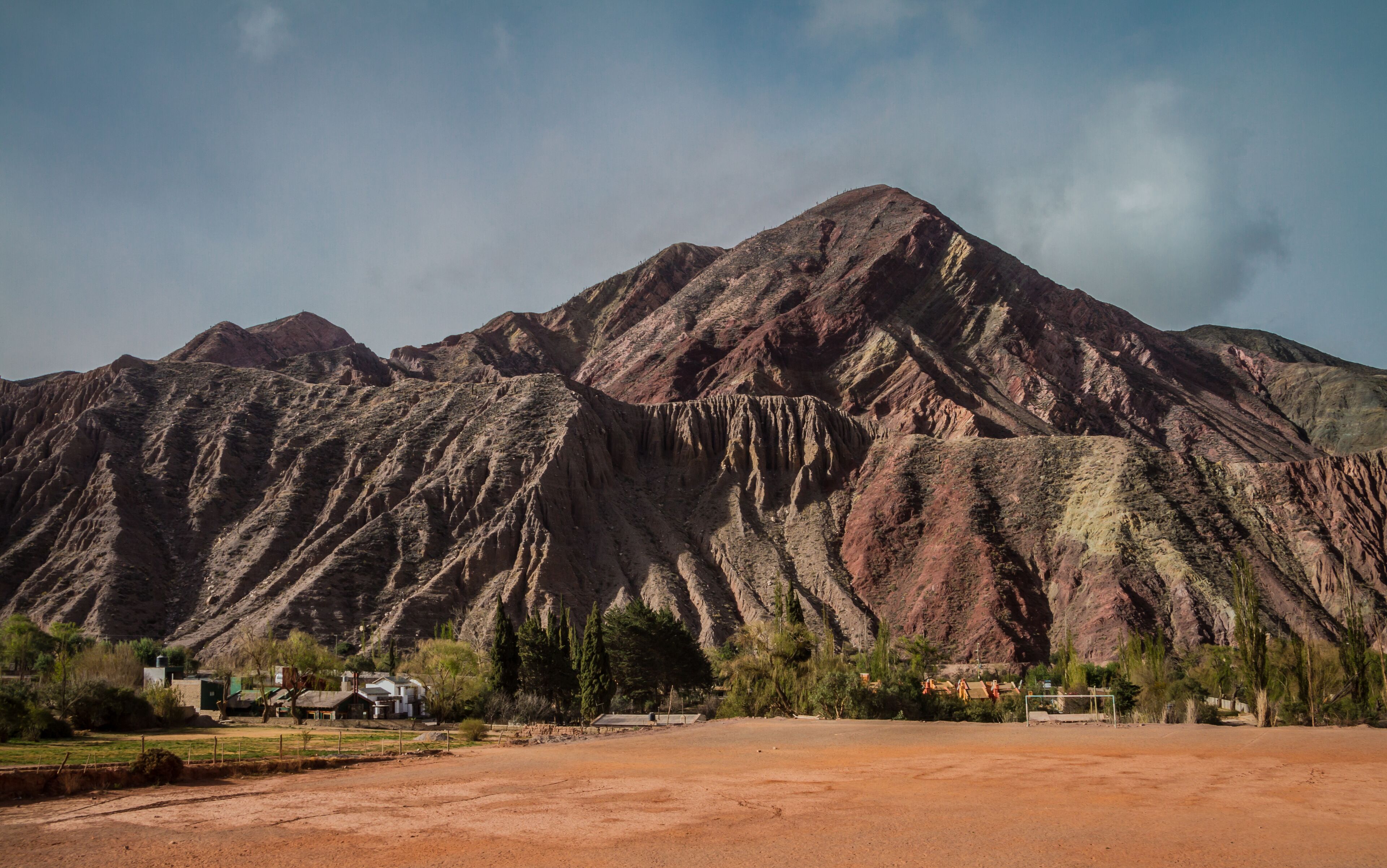 The hill of seven colors (cerro de los siete colores) at Purmamarca, UNESCO world heritage quebrada de humahuaca, Jujuy, Argentina; Shutterstock ID 505181737