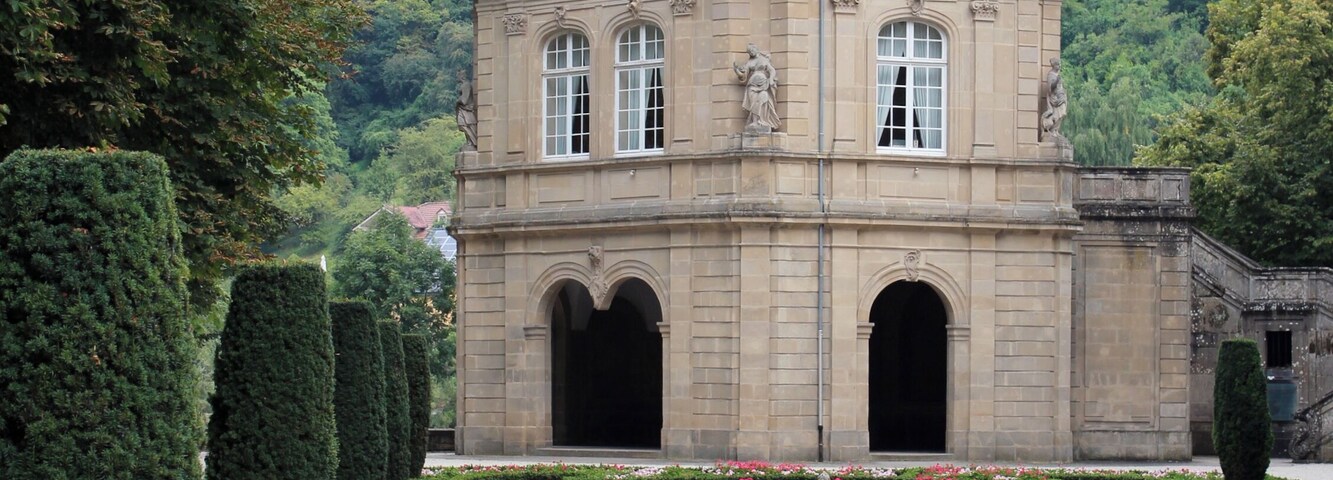 Rokoko pavillon in the garden of the former abbey of Echternach, Luxembourg. Built in 1765 after plans by Paul Mungenast.