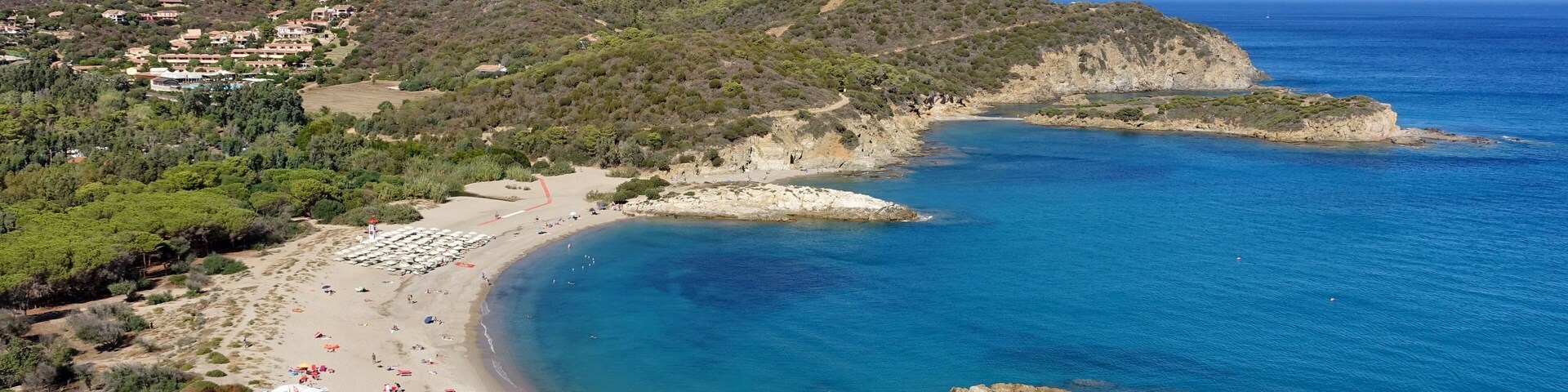 Strand Su Portu (Spiaggia Su Portu), Gemeinde Domus de Maria, Sardinien, Italien