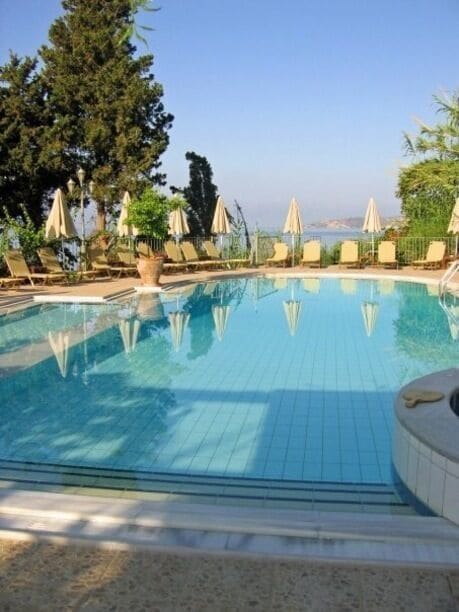 Overlooking Lourdes beach in Kefalonia, nice island with some lovely harbours also famous for Captain  Corelli’s fame