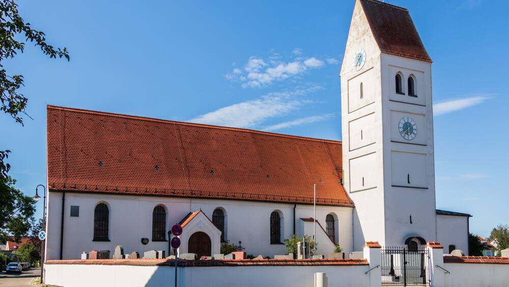 Municipal Germering, District FĂŒrstenfeldbruck, Upper Bavaria, Germany: Church, Kirche St. Jakob