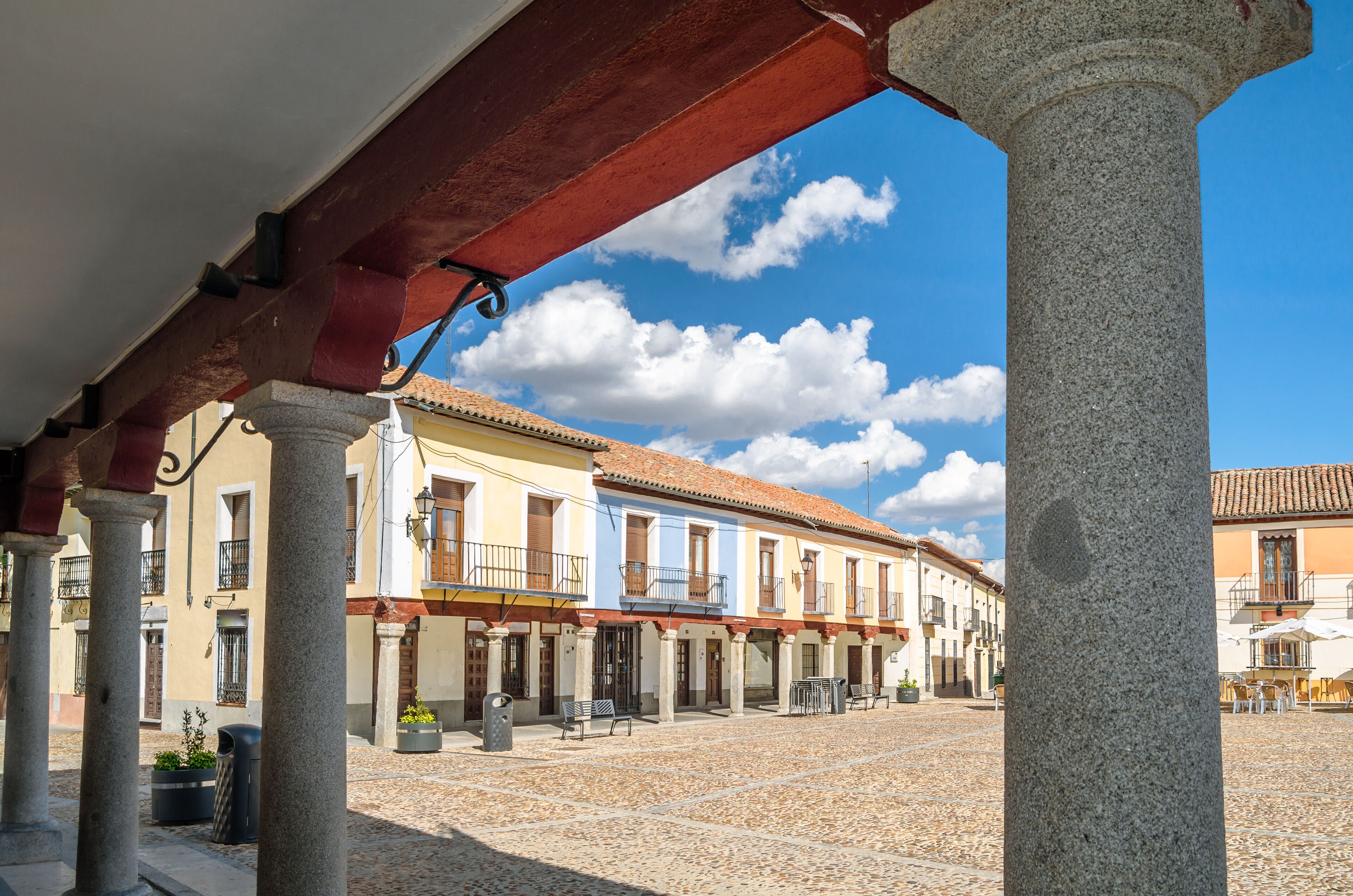 Main square in the town of Navalcarnero, Community of Madrid, Spain