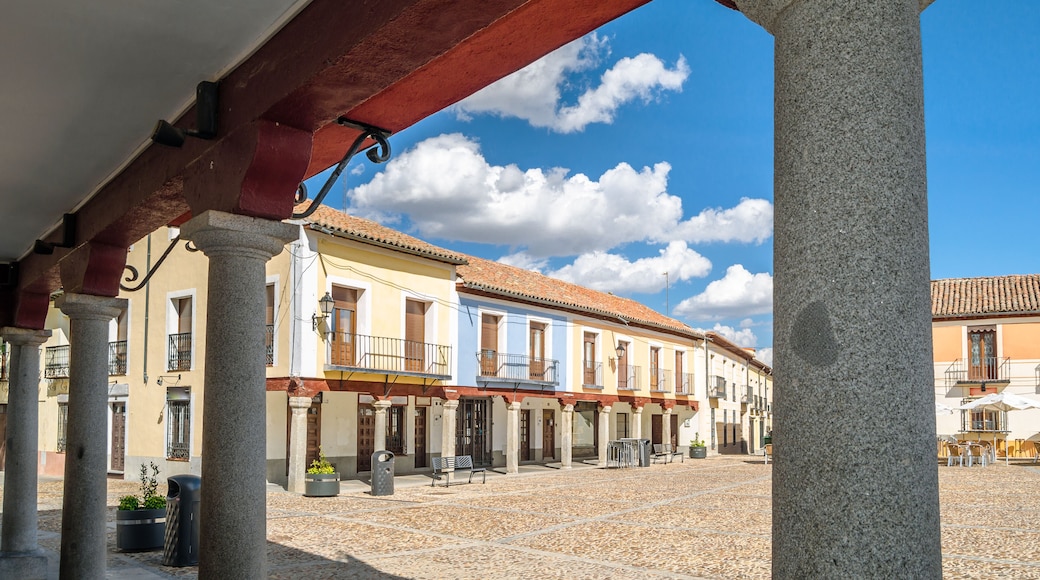 Main square in the town of Navalcarnero, Community of Madrid, Spain