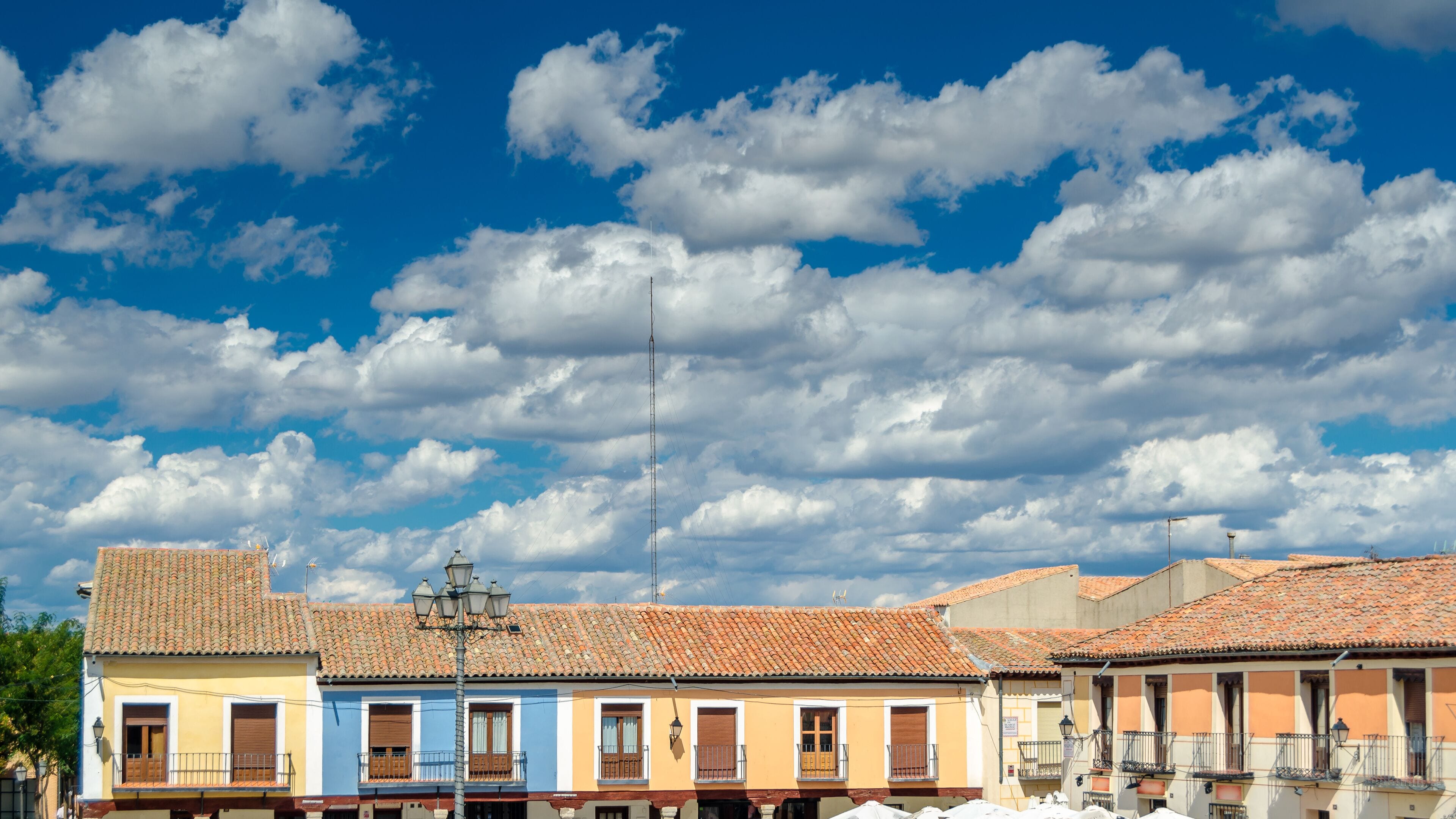 Main square in the town of Navalcarnero, Community of Madrid, Spain