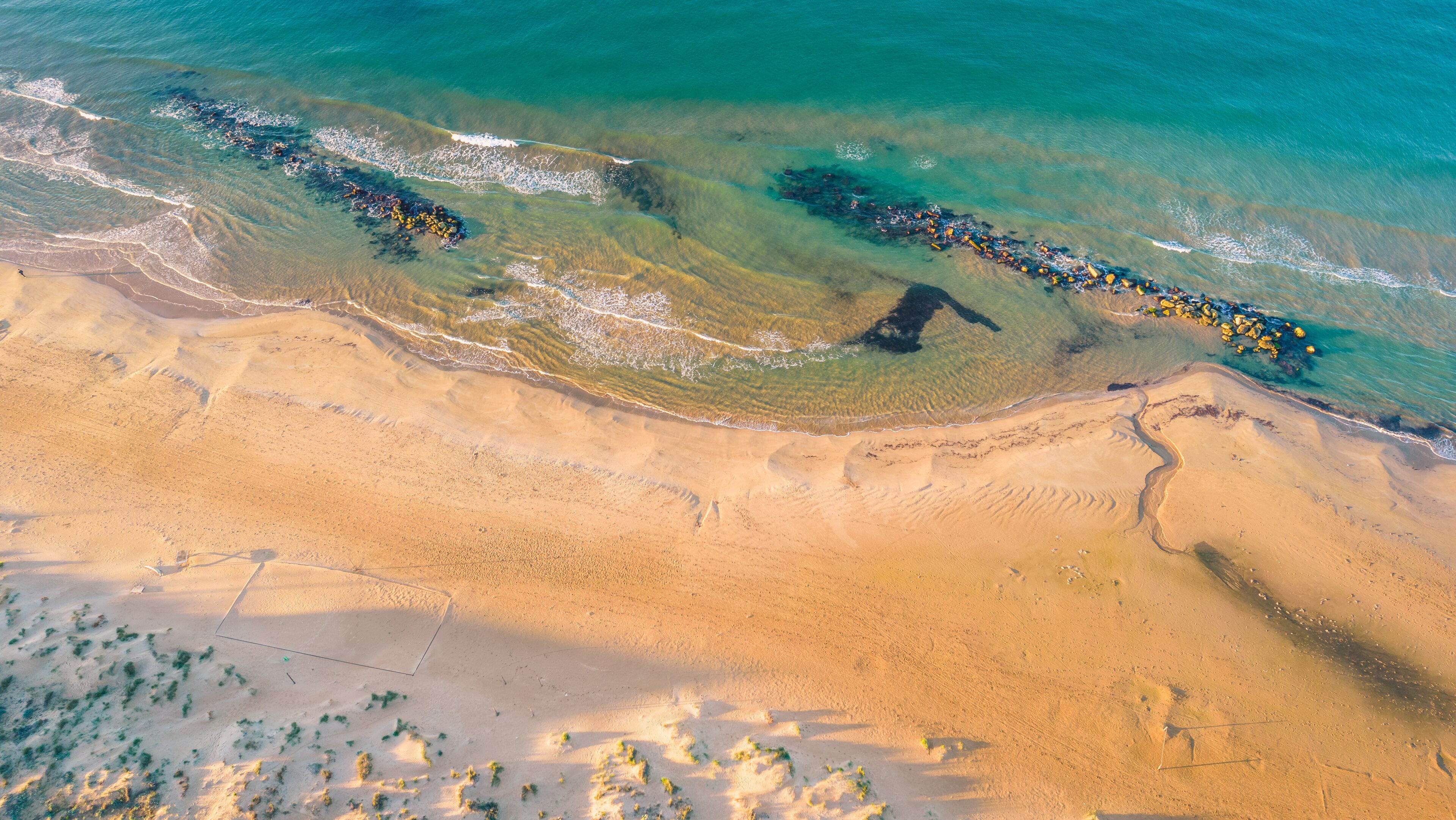 Aerial View of Donnalucata and Mediterranean Seat at Dawn, Scicli, Ragusa, Sicily, Italy, Europe