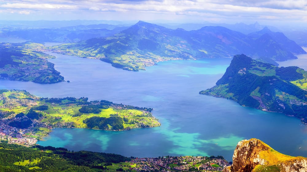 Lake Lucerne, Swiss Alps mountains, Switzerland