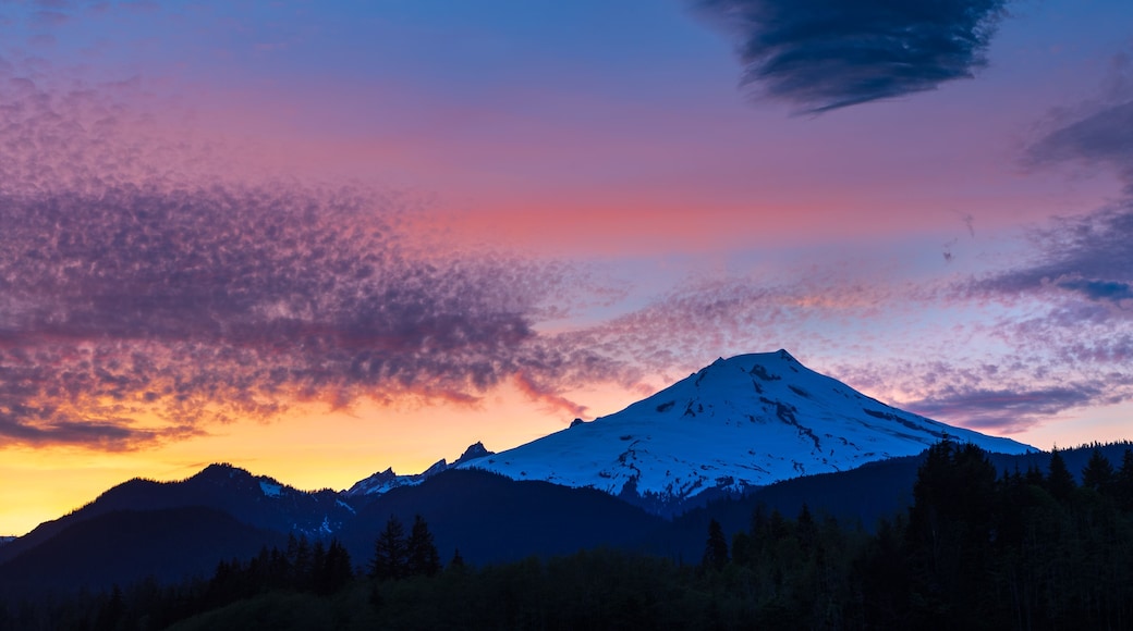 Vivid sunset over Mt Baker