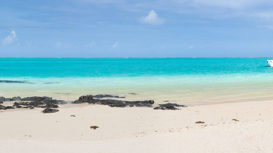 Pointe d'Esny beach, Mauritius. Panorama