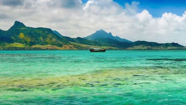 View of a sea at day time. Mauritius. Panorama