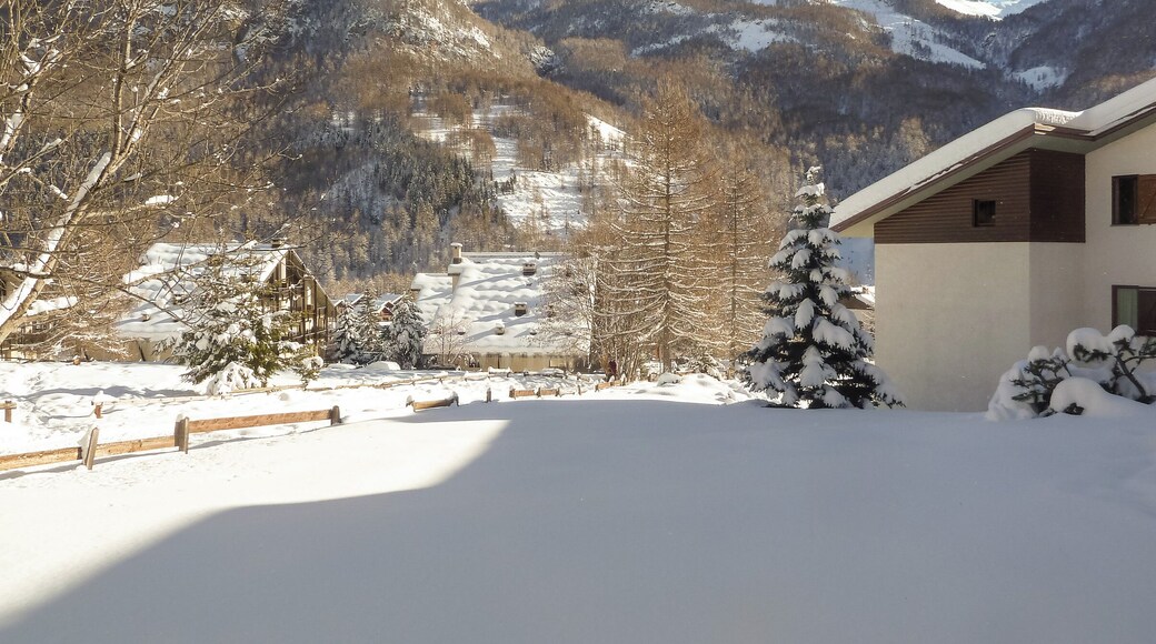 Winter scene in Pragelato, Italy