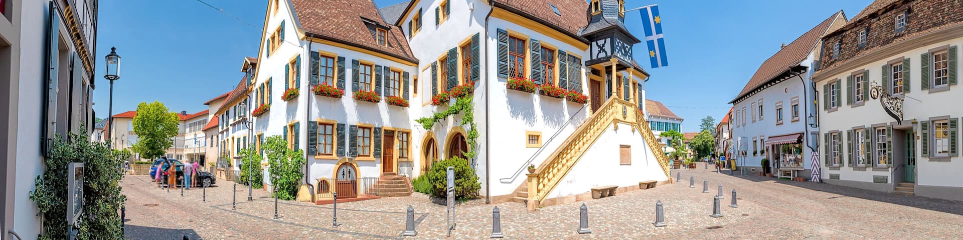Altes Rathaus von Deidesheim an der Weinstraße, Rheinland-Pfalz, Deutschland