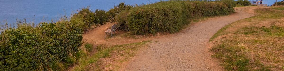 Sunset at Pointe du Roselier in Plerin, Brittany, France
