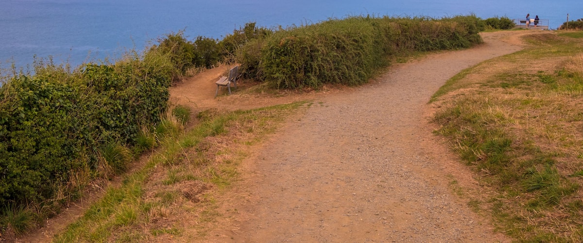 Sunset at Pointe du Roselier in Plerin, Brittany, France