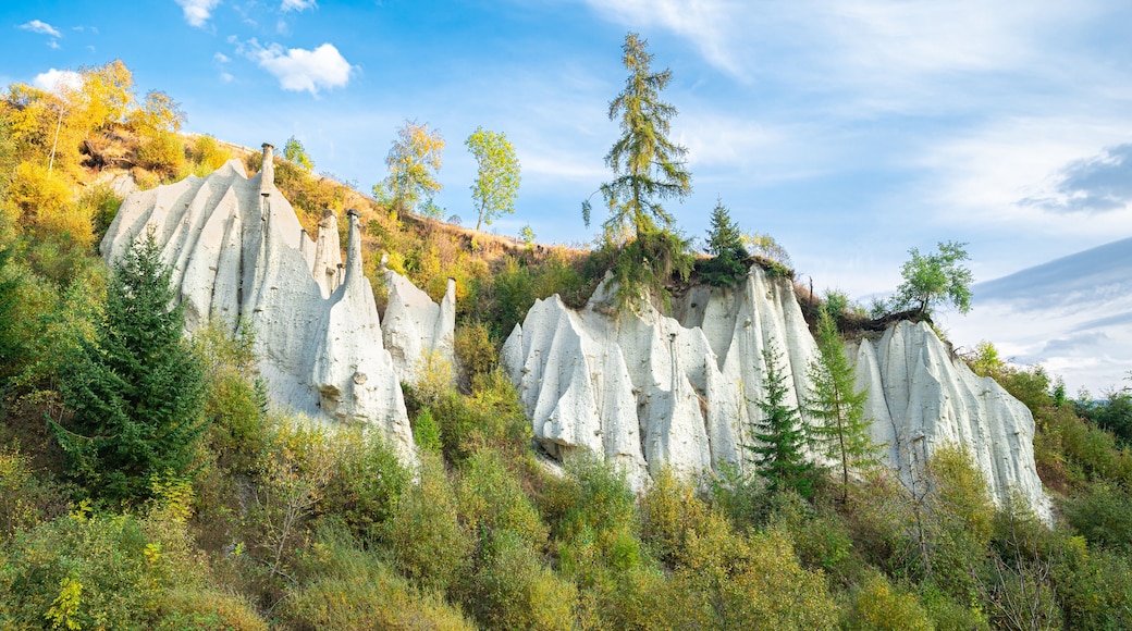 Earth pyramids, a geological phenomenon, near the village of Terenten (Terento) in South Tyrol, Italy