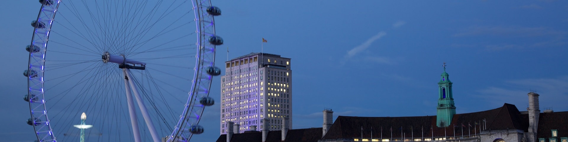 London Eye sparkling against the twilight sky, showcasing the beauty of the English capital by the River Thames