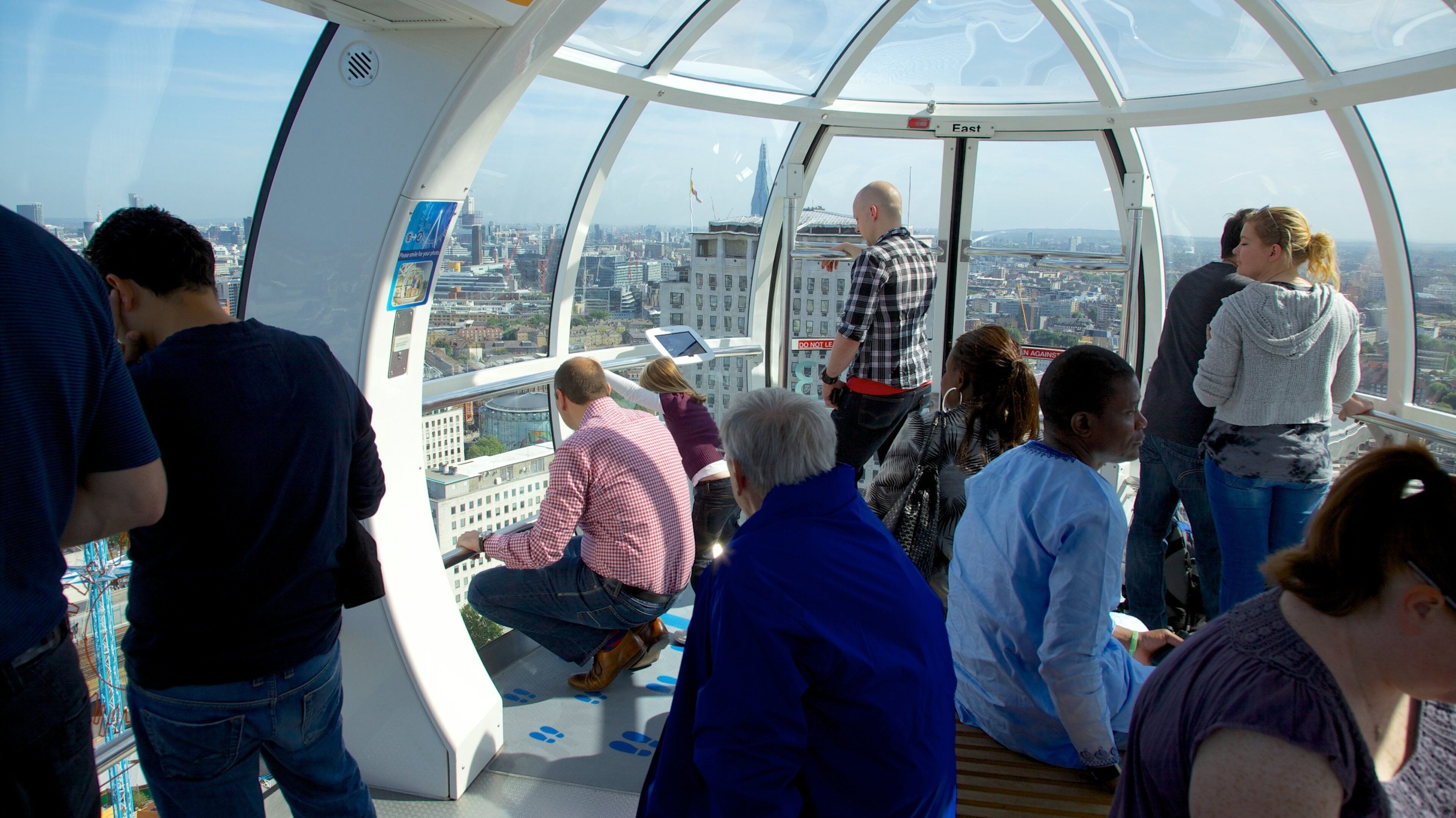 London Eye featuring views, modern architecture and interior views