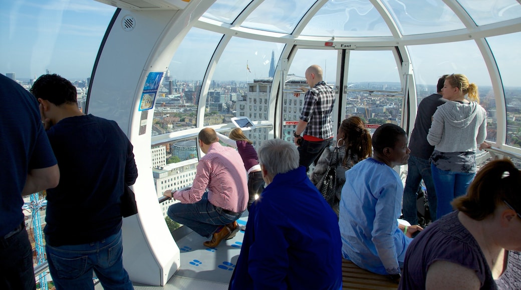 London Eye featuring views, modern architecture and interior views