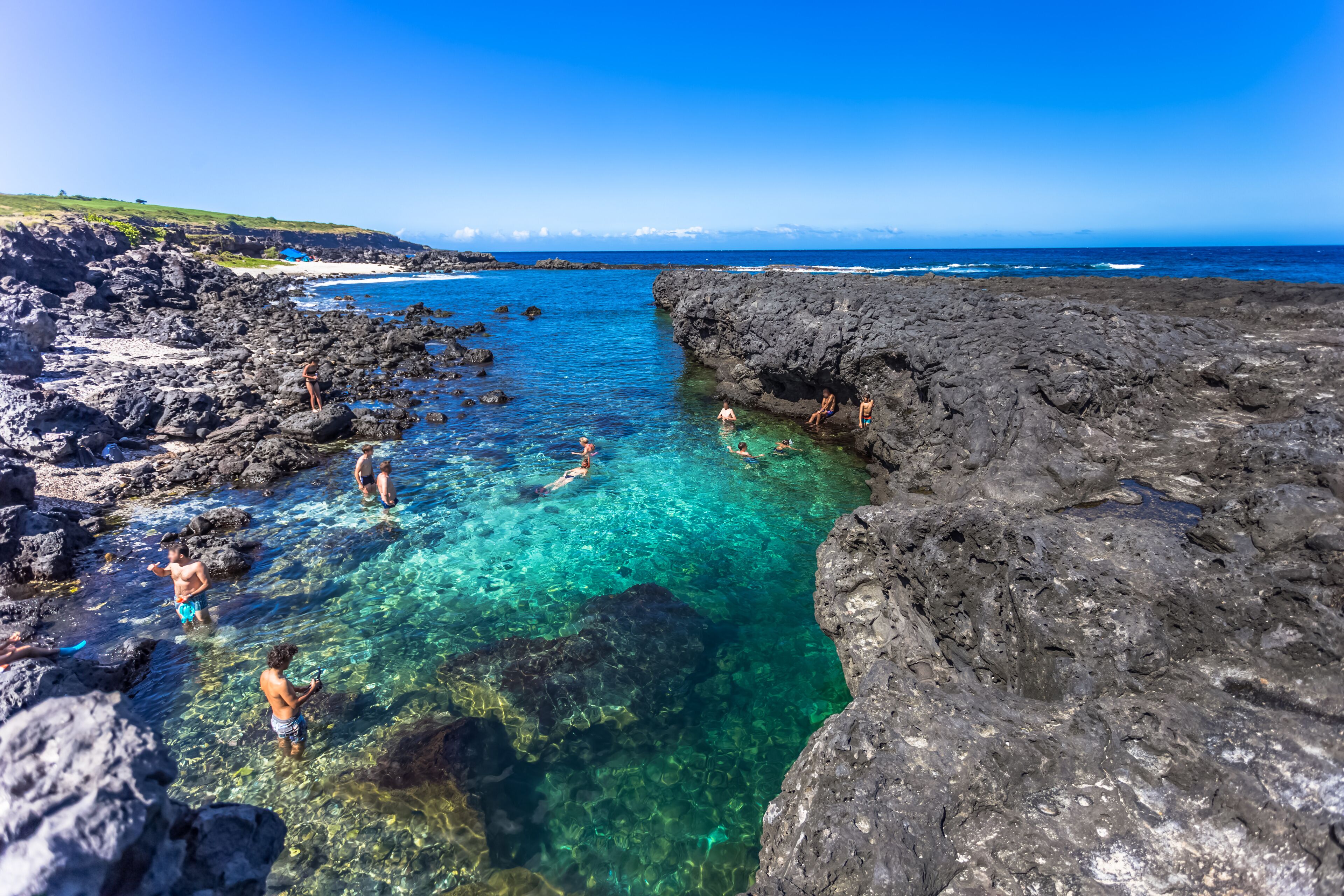 Bassin de baignade, Pointe au Sel, saint-Leu, île de la Réunion 