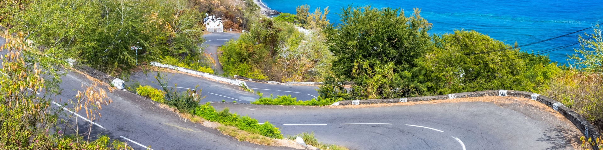 Route en lacets, chemin de la Surprise, Saint-Leu, île de la Réunion