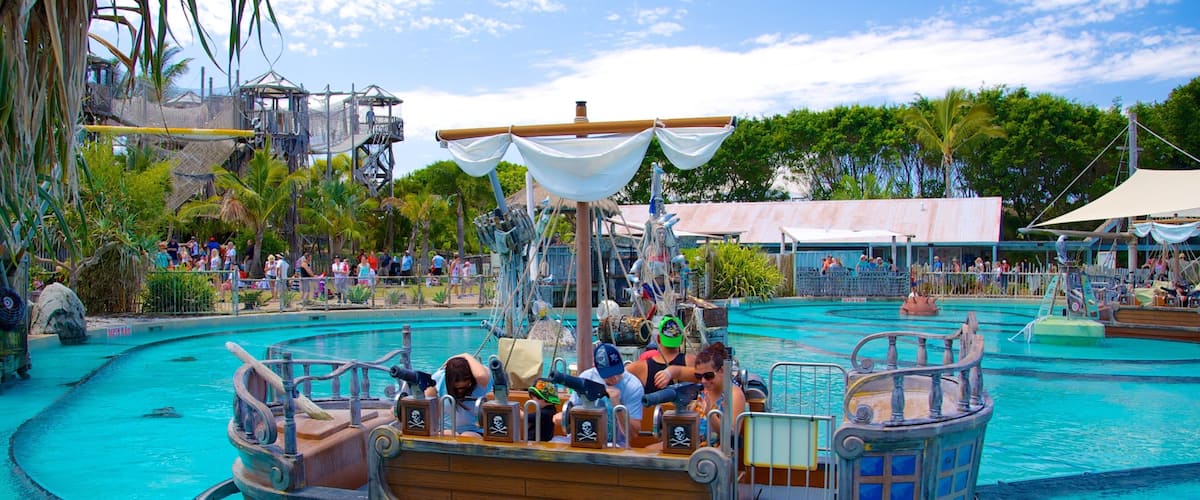 Sea World Resort ofreciendo atracciones, vida marina y un parque acuático