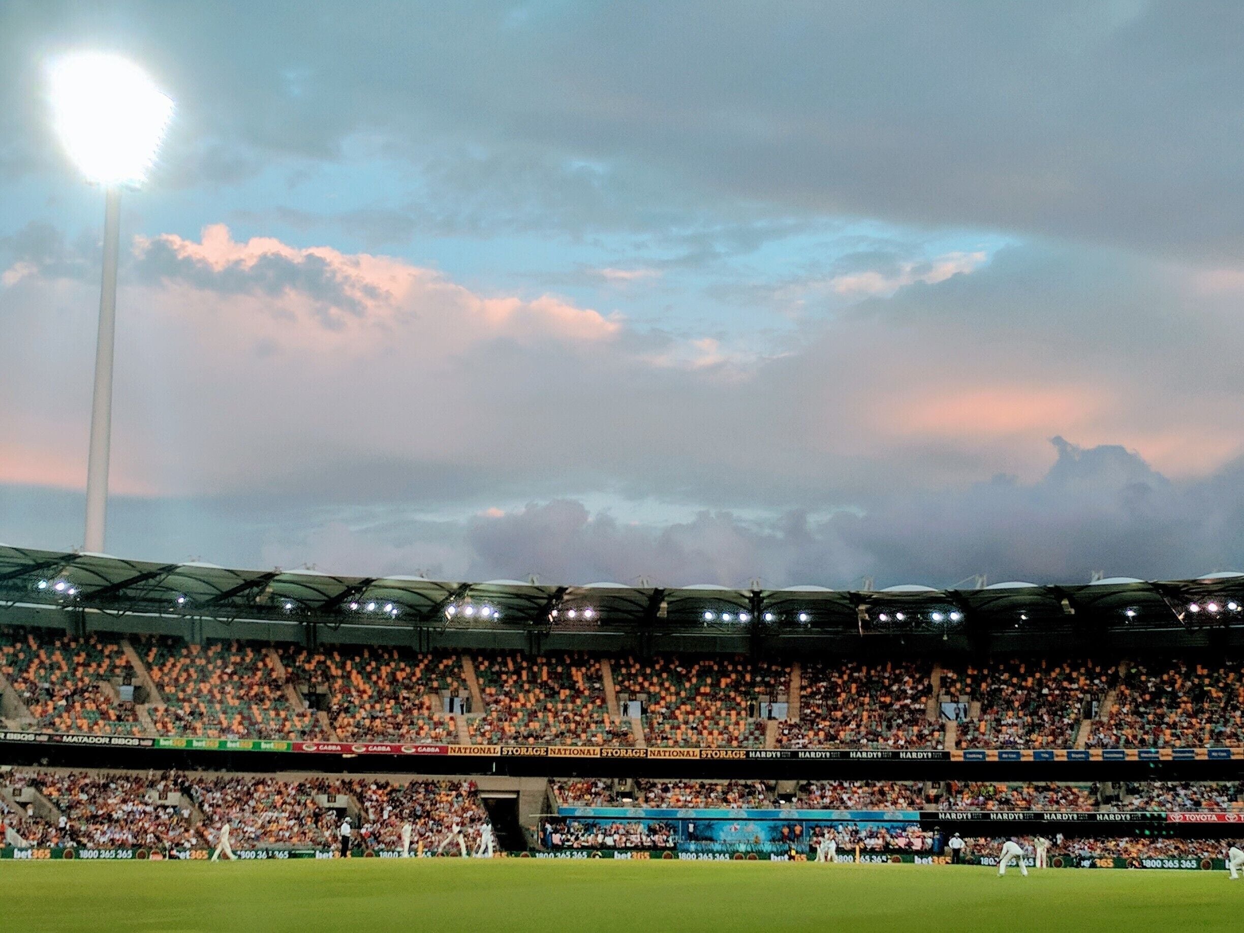 The GABBA at sunset.