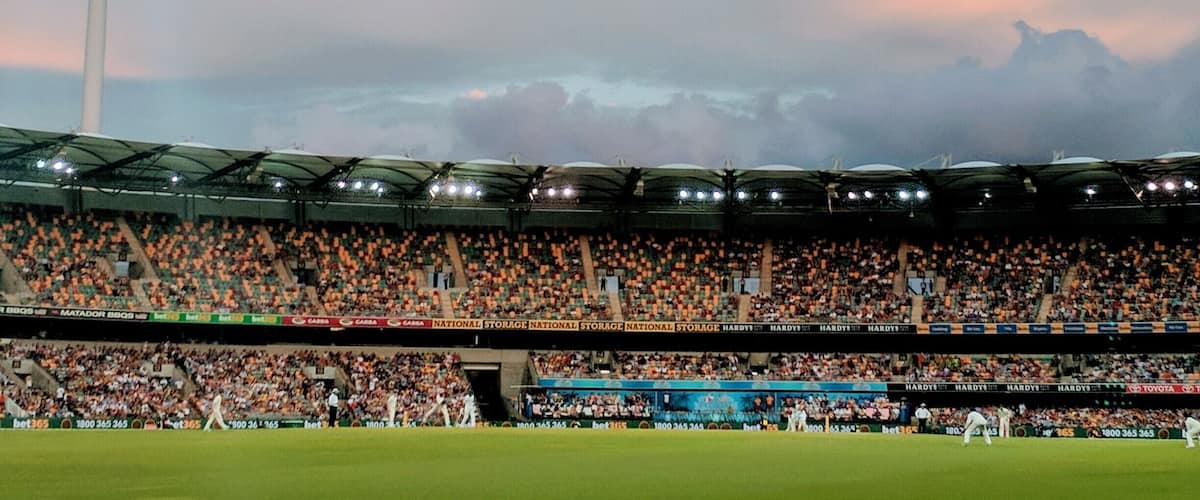 The GABBA at sunset.