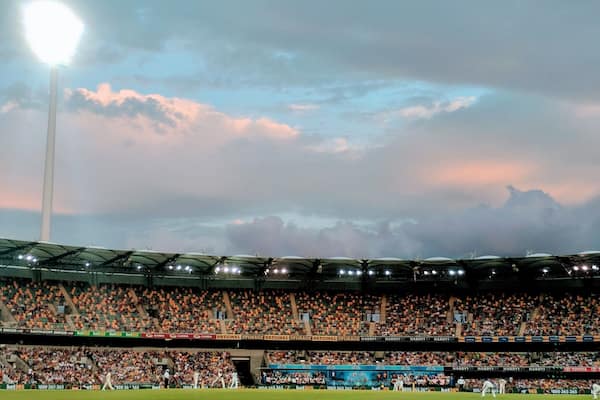 The GABBA at sunset.
