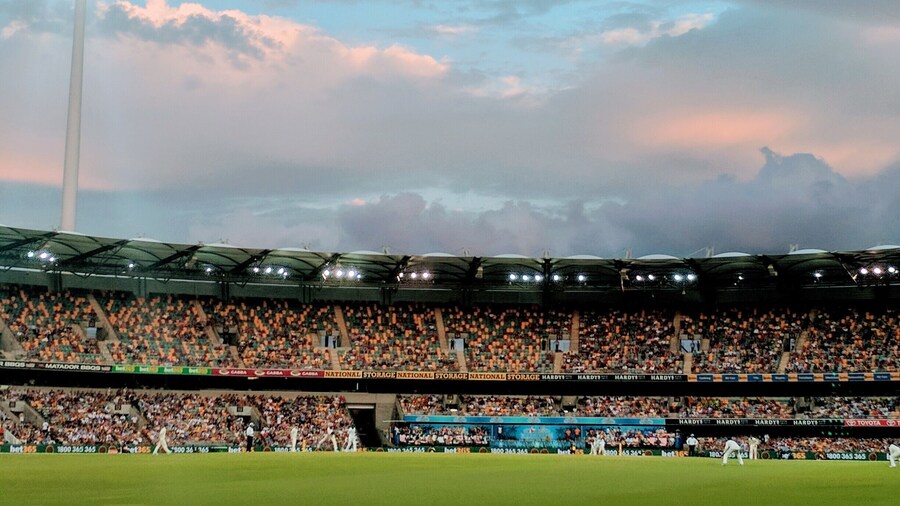 The GABBA at sunset.