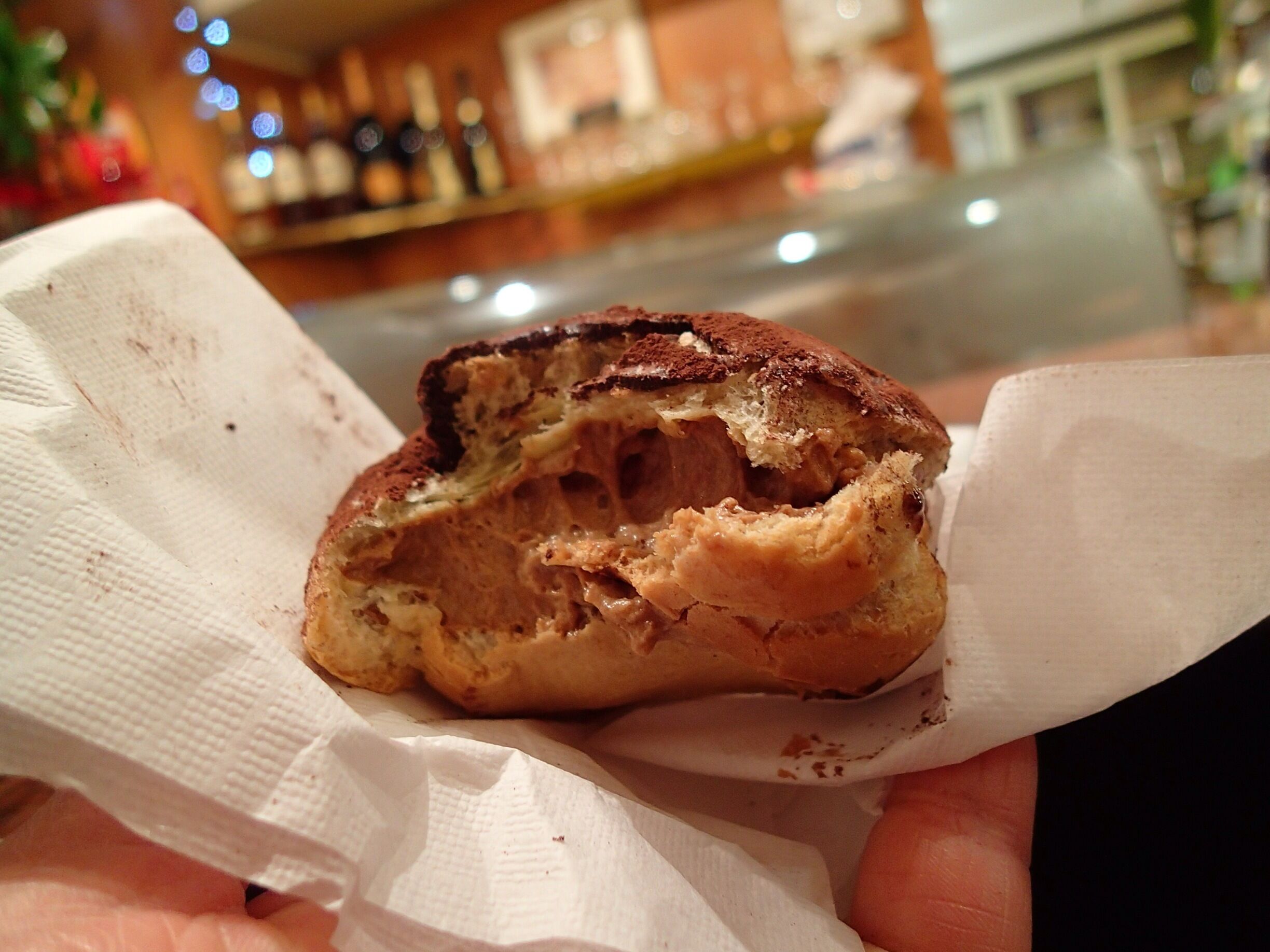 Pasticceria Tonolo
-Best coffee shop in Venezia-

Perfect breakfast to start you day at the carnival. There is probable no where else than here made the best coffee in the entire plnet, not even costa or starbucks.

You will regret if you missed it. 

€1 for any sweat treats 
€2 for cuppuccino 
Only Standing 
