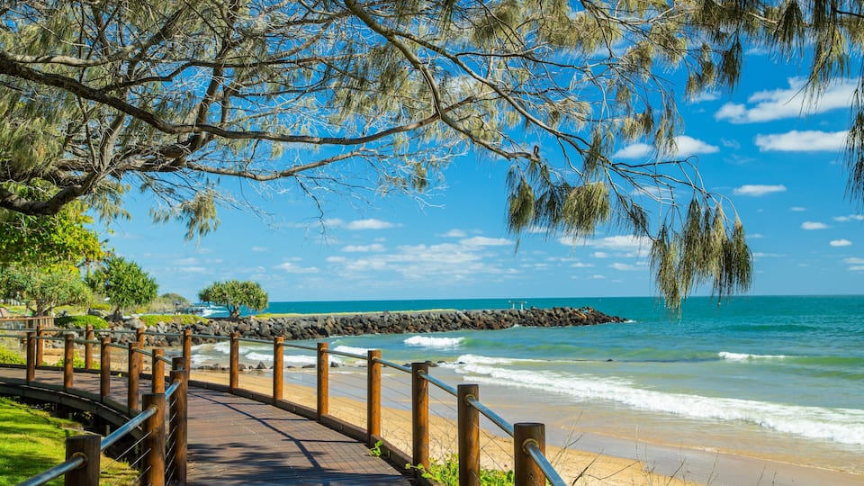 Bargara which includes a beach and general coastal views