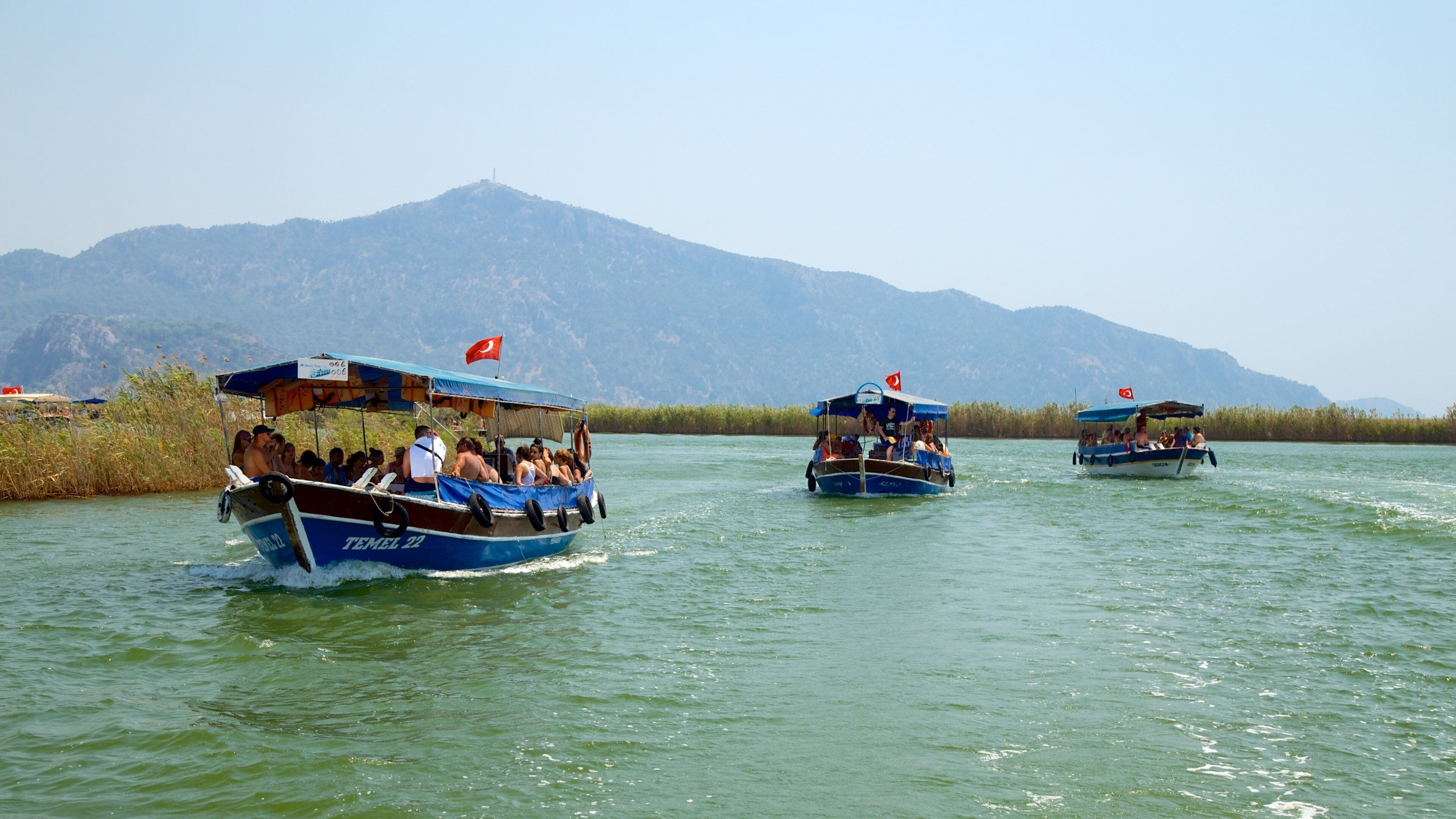 Dalyan featuring a river or creek and boating
