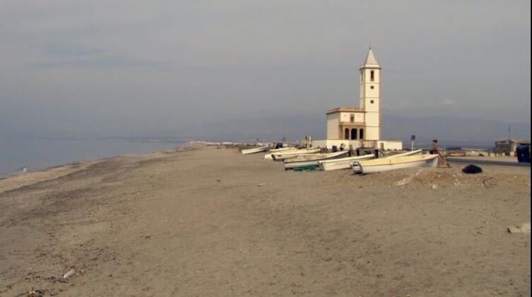The most beautiful church n this deserted fisherman's beach with the boats up on the shore and no one in site - so very peaceful and beautiful I fell in love there and then.